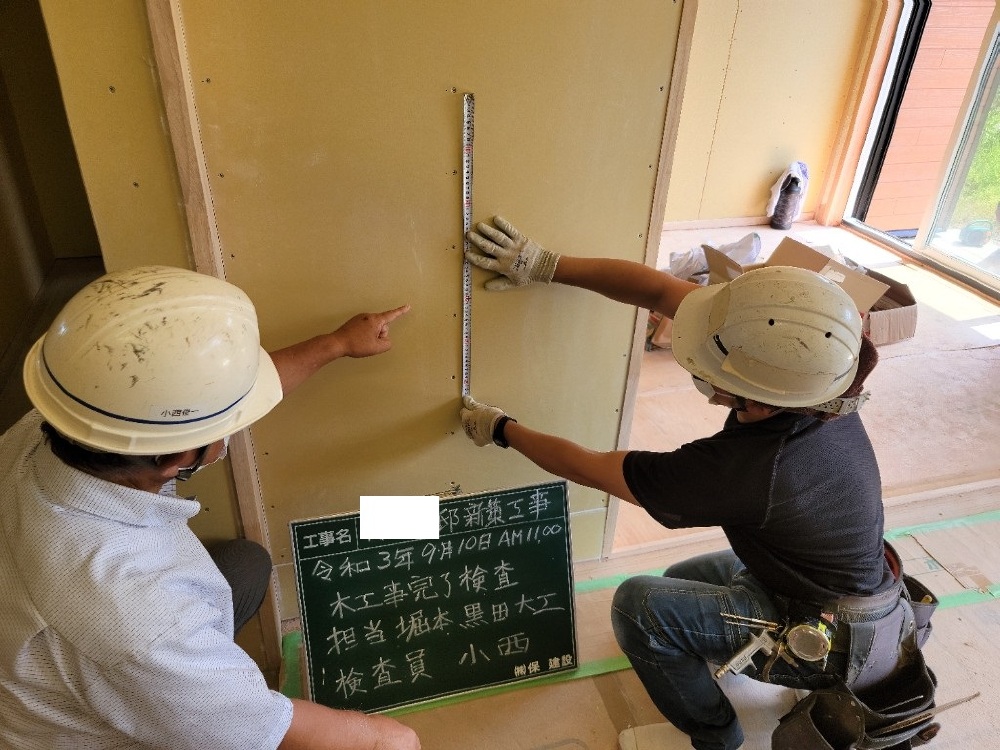 UN様邸　木工事完了検査