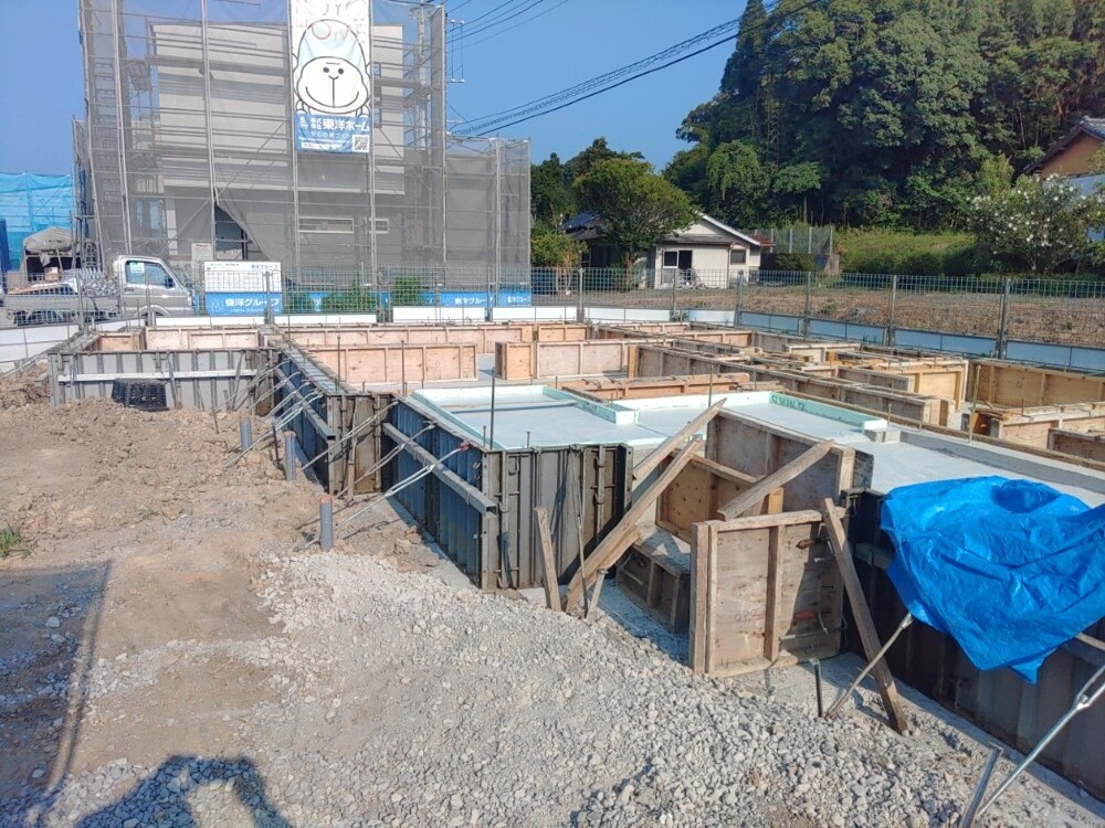 木脇モデルハウスNo.14　基礎型枠施工完了