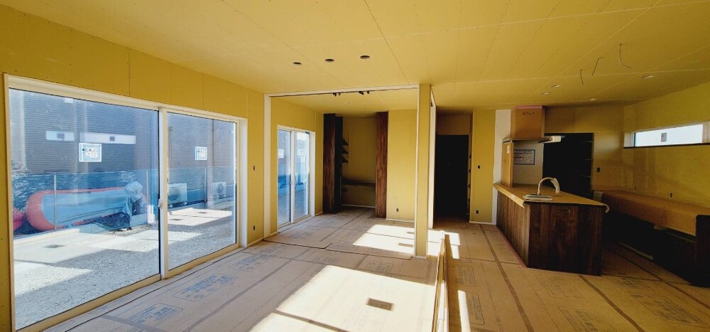 KK様邸　プラスターボード貼り