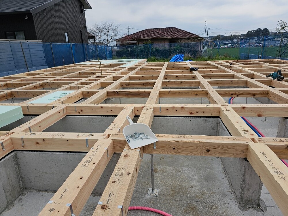 木脇モデルハウスNo.18　土台工事 基礎パッキン