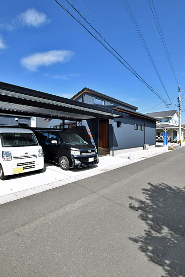 勾配天井で明るく心地よい時の流れる平屋のお家