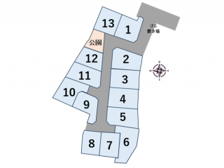 佐土原町分譲地区割り図