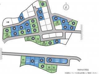 木脇分譲地区割り図