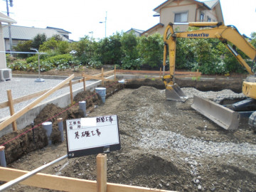 MK様邸基礎工事前やり方