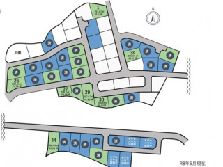 木脇分譲地区割り図