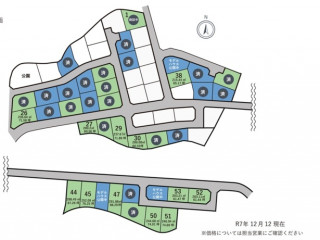 木脇分譲地区割り図